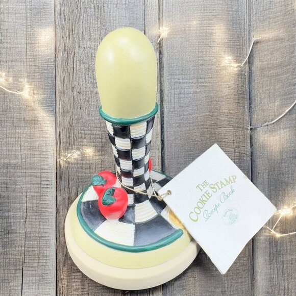 Vintage 1995 Brown Bag Cookie Art Apples Stamp Press Collectible New With Tags - Picture 2 of 12